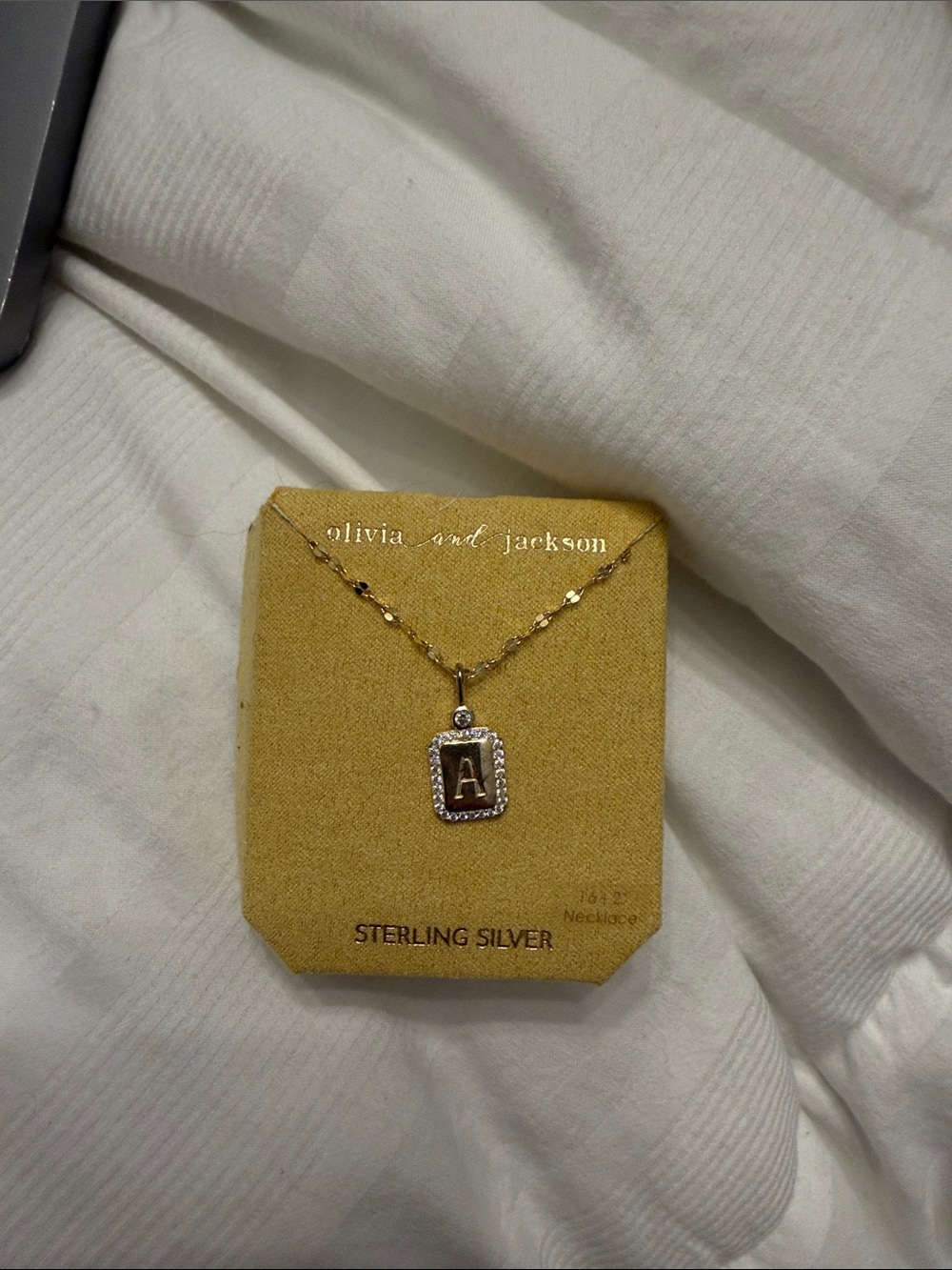 Olivia and Jackson Gold Initial 'A' Pendant Necklace - Gold